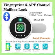 Smart Mailbox lock Fingerprint Drawer Lock Bluetooth App for Home Office Mailbox Keyless