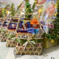 Woven Bamboo Basket Bag Hampers Bag 20x10x15
