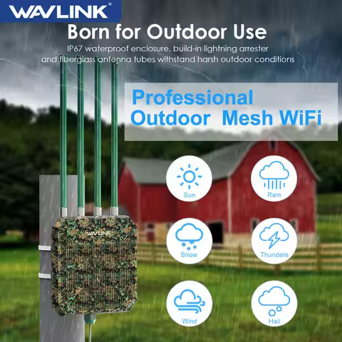WAVLINK WiFi Outdoor Access Point Dual Band 2.4G+5G Long Range Signal Booster AC300/1200/AX1800/3000