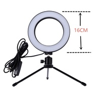 TaffSTUDIO Lampu Halo Ring Light LED Kamera 8W 6 Inch with mini tripod - RL-19 White Cincin ringligh