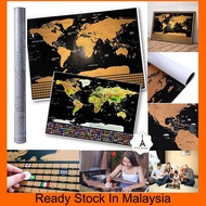 Scratch Off Educational World Map Travel Map Wall Map Poster with Boxed