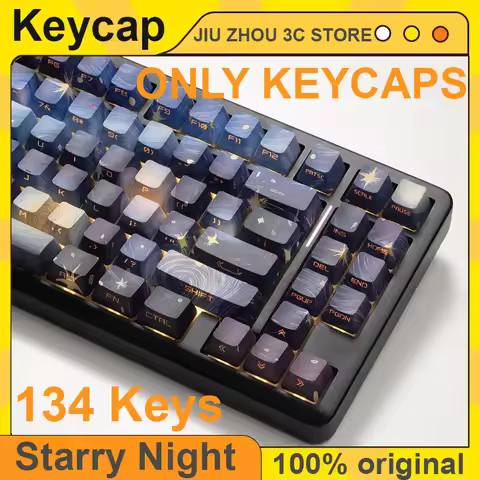 JKDK Van Gogh Starry Night Keycaps OEM Profile 134 Keys Five Sides Dye Sublimation Side Engraving PB
