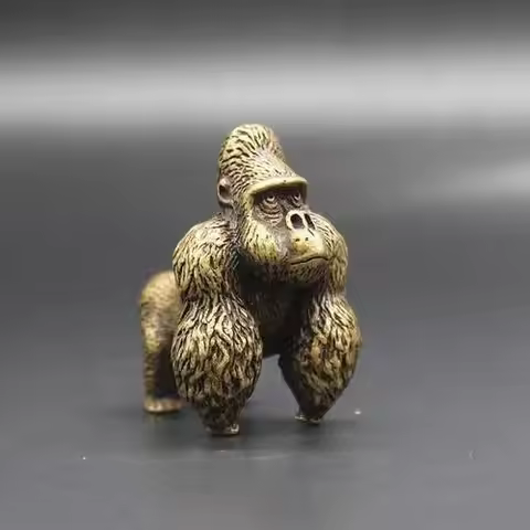 Bronze Gorilla Statue Antique Collection Home Decoration Gift