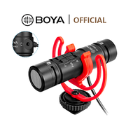 BOYA BY-MM1 Pro Condenser Shotgun Microphone Dual-Capsule Super-Cardioid On-Camera Mic for Smartphon
