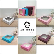 Cake Box Window Kotak Kek Bercermin Kuih Lapis Box Kuih Talam Box Brownies Box 8"/9"/10"/12" inch 寸 