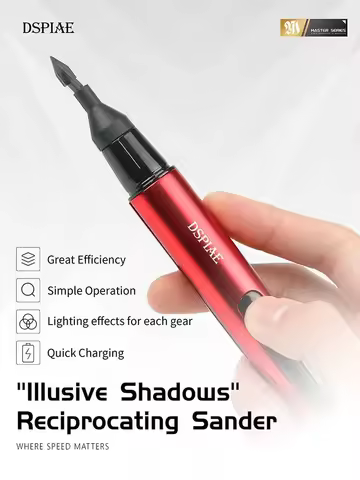 DSPIAE ES-A Reciprocating Sander Electric Grinding Pen Plastic Model Sanding Paper Head For Gundam M