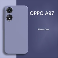 【New product】 For OPPO A97 Case Fall prevention Silicone Full Case Classic Solid Color Phone Case Co