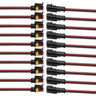 yo Automotive 2 Pin Waterproof Connector 16 AWG Electrical Connector for Automobile Wiring Connectio