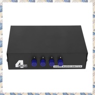 4 Port AV Switch Switcher 4 in 1 Out Composite Video L/R Audio Box for DVD STB Game Consoles