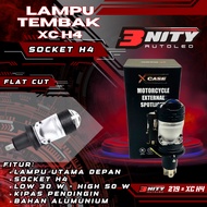 3nity Premium H4 Laser Biled Headlight 3-Color X-Case Ninja Vixion Universal Motorcycle Car