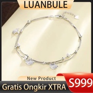 LUANBULE Silver Anklet S999 Women's Birthday Gift