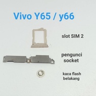 SIM Slot 2 Vivo y65 Socket Clamp Iron Plate/ Original y66/ Removed