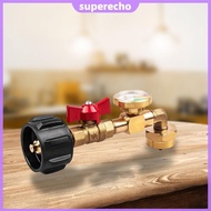 [Fast Arrival] QCC1 Propane Refill Adapter W/Valve and Gauge Propane Refill Pressure Adapter for 1 L