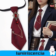 LUMINISCENCIA Bow Tie, Adjustable Rhinestone Chain Necktie,  Metal Chain Vintage Womens Tie Party