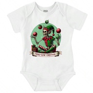 Christmas Baby Graphic One Piece Bodysuit Funny Xmas Festive Winter Holidays Season Juggling Elf Ske