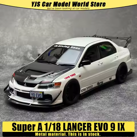 Super A Diecast model 1/18 LANCER EVO 9 IX Alloy car model Collection gift for friends and family