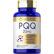 Carlyle PQQ Supplement 20 mg | 60 Capsules | and Gluten Free