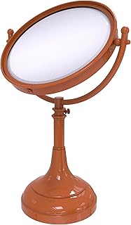 Allied Brass DM-1/2X-ASP Height Adjustable 8 Inch Vanity Top Make-Up Mirror 2X Magnification, Autumn