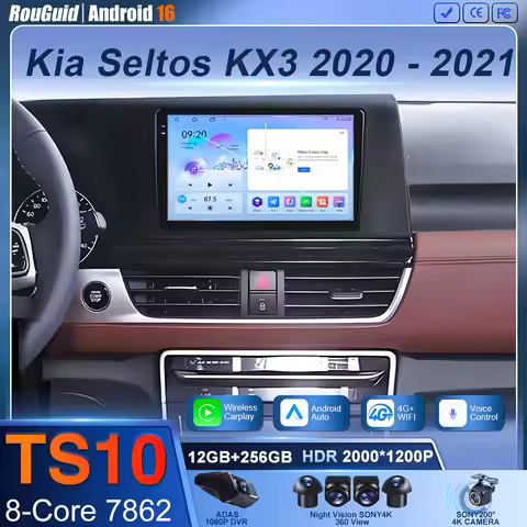 Android 16 For Kia Seltos KX3 2020 - 2021 Wireless CarPlay Multimedia Car Radio BT No 2din DVD Playe