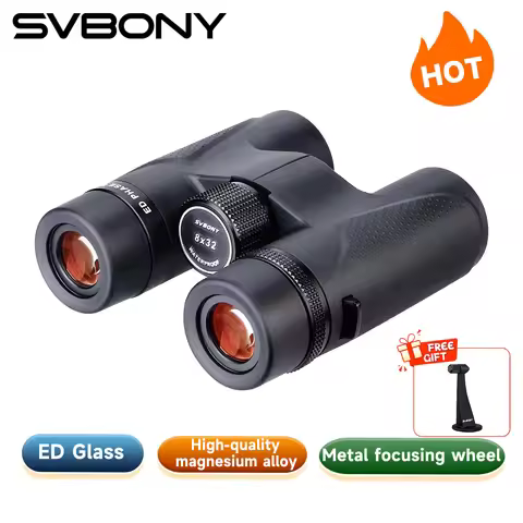 Svbony SV202 8X32/8x42/10x42/10X50 ED Binoculars IPX7 Magnesium Alloy Body Long Range Binoculars BAK