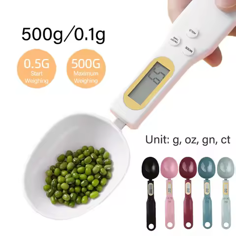 500g/0.1g Weight Measuring Spoon Portable LCD Digital Kitchen Scale Electronic Food Measuring Spoon 
