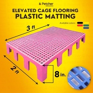 Petcher Organics Elevated Plastic Matting 2x3x8inch Plant/Pet Matting Durable Poultry Plastic Mattin