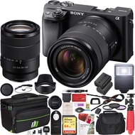 Sony a6400 4K Mirrorless Camera ILCE-6400M/B with 18-135mm F3.5-5.6 OSS Zoom Lens Kit and Deco Gear
