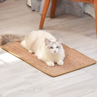 FUKUMARU Cat Scratcher Mat, 23.6 X 15.7 Inch Natural Sisal Cat Scratch Mats, Horizontal Cat Floor Sc