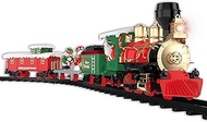 Christmas Train Set for Under The Tree with Lights, Music, Sounds and Steam – Electric Train with On