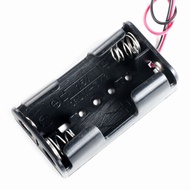 Ready stock* 1pcs 2 X AA 2xAA 3V Plastic Battery Storage Box Holder With Wire Cables