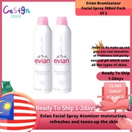 Evian Brumisateur Facial Spray 300ml Pack Of 2