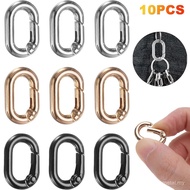 10pcs Spring Keyring, Oval Rings Snap Clips Buckle Claps Accessories for Bags Purses Keychain