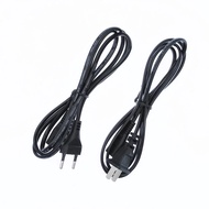 【】 Ac Eu Power Cable 2pin Plug 1.5m 2*0.75 2-Prong Copper Cord Cable Lead Wire