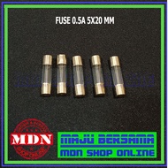 Fuse 0.5A 250V - Fuse 0.5A 250V 5x20 mm