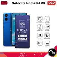 Tempered Glass Ceramic Blue Motorola Moto G45 5G G35 5G G34 5G G14 G86 Full Cover