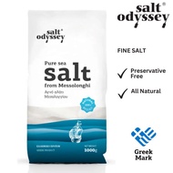 Salt Odyssey Fine Pure Greek Sea Salt - 1kg - by Agora Products