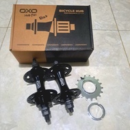 OXO HB-848 36H silver bearing Hub Set Black/ for Fixi
