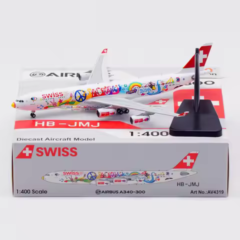 AV4319 Alloy Collectible Plane Gift Aviation 1:400 SWISS [StarAlliance] Airbus A340-300 Diecast Airc