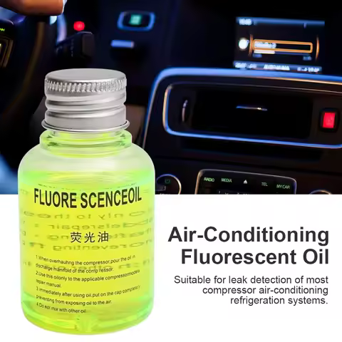 60ML AC Oil Universal AC Fluorescent Oil for R134A R404A R22 R32 R410A Refrigerants Leak Detection A