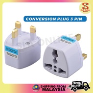 3-Pin Universal Adapter Plug Head UK 3 Pin Malaysia China Plug Socket US/EU/AU to UK Plug Adaptor