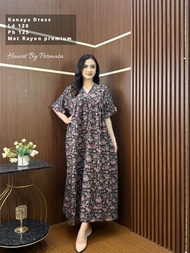 KANAYA DRESS | Terbaru Modern Korean Style Wanita Motif Daster Panjang Wanita kancing