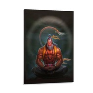 Hanuman Hindu God Portrait Painting Art Poster (3) Canvas Painting Wall Art Poster for Bedroom Livin