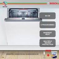 Bosch SMV6ZCX42E Serie Fully-integrated Built-in Dishwasher 60cm EcoSilence Drive SMV25BX03R Pencuci