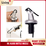 Home Use Glass Bottle Nozzle Glass Oil Bottle Nozzle Kitchen Olive Oil Dispenser Lock Plug Seal Leak-proof Ready Stock