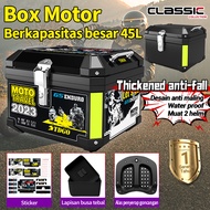 Large Capacity Motorcycle Box/45L Electric Vehicle Motorcycle Box/ Rainproof And anti-Fall Motorcycle Storage Box