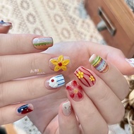 Dopamine Mushroom Wear Nail Short Dopamine Manicure New Style