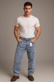 Stylish Mens Denim Begi Long Pant Seluar Panjang Lelaki Ready Stock Available