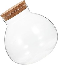 ORFOFE Glass Terrarium with Airtight Cork Lid Clear High-transparency Ecosystem Bottle for DIY Moss 
