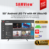 SAMView Smart Digital LED TV With Android OS V.9 4K Ultra HD MYTV DVB-T2 Ready (50")