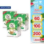 [3 กล่อง] Pur Via เพอร์เวีย ผลิตภัณฑ์ให้ความหวานแทนน้ำตาลจากหญ้าหวาน ขนาด 100 ซอง 0 แคลอรี